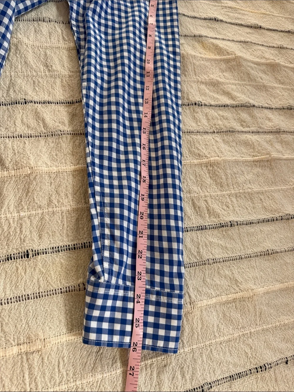 EUC Banana Republic Blue and White Gingham Button-Down Shirt